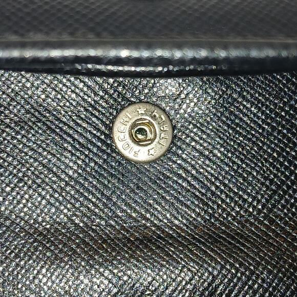 Authentic Prada Saffiano Leather Triangle Logo Trifold Black Wallet - Picture 11 of 16